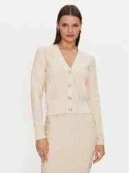 Marciano Guess Kardigan 4YGR37 5718Z Beżowy Regular Fit. Brązowe kardigany damskie Marciano Guess, xs, z aplikacjami, z wiskozy. Za 759.99 zł.