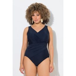 Damskie Kostium kąpielowy drapowanie miękkie miseczki. Niebieskie stroje jednoczęściowe damskie Ulla Popken, plus size, bez wzorów, plus size. Za 279.99 zł.