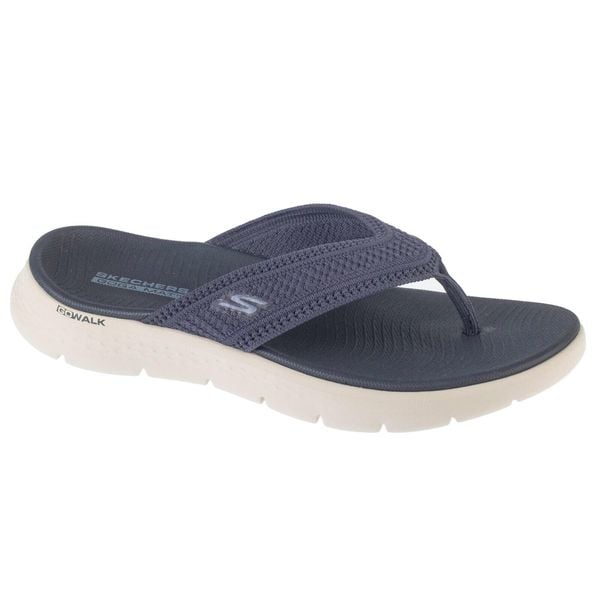 Japonki damskie, Go Walk Flex Sandal - Holly. Niebieskie klapki damskie Skechers, bez wzorów, bez obcasa. Za 189.99 zł.