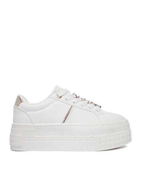 Guess Sneakersy CEO-VGG10AW2026 Biały. Białe buty sportowe dziewczęce Guess, z aplikacjami, ze skóry, bez zapięcia. Za 199.99 zł.