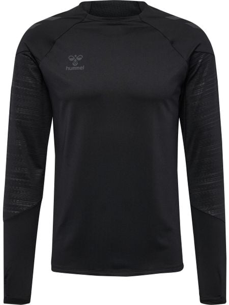 Bluza Hummel Pro. Czarne bluzy sportowe damskie HUMMEL, l, bez wzorów, z materiału, bez ramiączek, długie, bez kaptura. Za 244.05 zł.