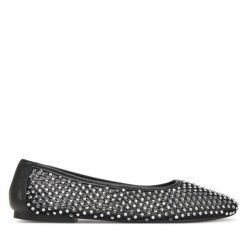 Baleriny Steve Madden. Czarne baleriny damskie Steve Madden, bez wzorów, bez obcasa. Za 329.99 zł.