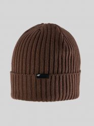 4F Czapka zimowa Thinsulate męska - brązowa Uniwersalny. Brązowe czapki męskie 4f, na zimę, bez wzorów, z polaru, sportowe. Za 69.99 zł.