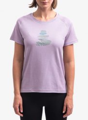 Koszulka merino damska Sensor Merino Blend Stone Tee SS. Fioletowe t-shirty damskie Sensor, s, bez wzorów, ze skóry, bez kołnierzyka. Za 259.99 zł.