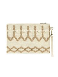 BLE Kopertówka w kolorze beżowym - 25 x 17 cm rozmiar: onesize. Brązowe torebki wieczorowe BLE, bez wzorów, z materiału, bez kołnierzyka, bez ramiączek. Za 64.95 zł.