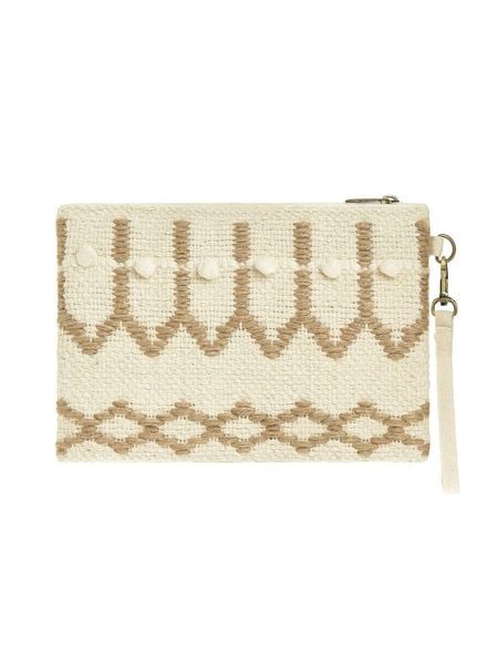BLE Kopertówka w kolorze beżowym - 25 x 17 cm rozmiar: onesize. Brązowe torebki wieczorowe BLE, bez wzorów, z materiału, bez kołnierzyka, bez ramiączek. Za 33.95 zł.