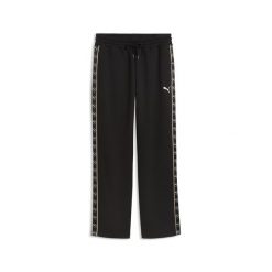 Męskie spodnie Essentials Elevated Tape Relaxed PUMA. Czarne spodnie materiałowe męskie Puma, bez wzorów, z bawełny, sportowe. Za 239.00 zł.