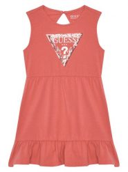Guess Sukienka codzienna K5GK22 K6YW4 Koralowy Regular Fit. Pomarańczowe sukienki dziewczęce Guess, z aplikacjami, z bawełny, bez ramiączek. Za 79.99 zł.