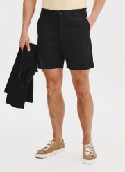 PAKO LORENTE - Czarne szorty męskie z bawełną. Czarne szorty męskie Pako Lorente, z bawełny, bez kołnierzyka. Za 139.99 zł.