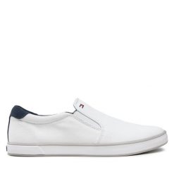 Tenisówki Tommy Hilfiger. Białe trampki i tenisówki męskie Tommy Hilfiger, bez wzorów, bez zapięcia. Za 169.99 zł.