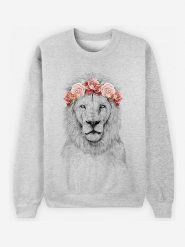WOOOP Bluza "Festival Lion" w kolorze szarym rozmiar: XL. Szare bluzy bez kaptura damskie Wooop, xl. Za 109.78 zł.