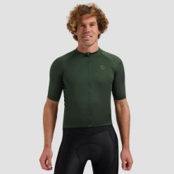 Koszulka rowerowa męska Rogelli Essential II. Zielone t-shirty sportowe męskie Rogelli, m, bez ramiączek, rowerowe. Za 226.99 zł.