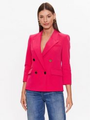 Elisabetta Franchi Marynarka GI-059-32E2-V550 Różowy Regular Fit. Czerwone marynarki i żakiety damskie Elisabetta Franchi, bez wzorów, z syntetyku. Za 1,379.00 zł.