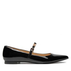 Baleriny Guess. Czarne baleriny damskie Guess, z aplikacjami, bez obcasa. Za 339.99 zł.