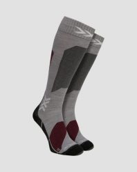 Skarpety unisex X-Socks Ski Discover Merino Otc Silver Grey G412. Szare skarpetki damskie X-Socks, bez wzorów, ze skóry. Za 169.99 zł.