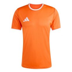 Koszulka męska adidas Entrada Jersey. Białe t-shirty sportowe męskie Adidas, m, z jersey, bez ramiączek, do piłki nożnej, climacool (adidas). Za 60.99 zł.