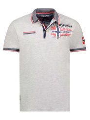 Geographical Norway Koszulka polo "Krusty" w kolorze szarym rozmiar: S. Szare koszulki polo męskie Geographical Norway, s, bez wzorów, z bawełny, bez ramiączek. Za 70.08 zł.