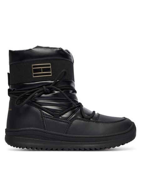 Tommy Hilfiger Śniegowce Snow Boot T3A5-34052-1474 D Czarny. Czarne kozaki dziewczęce Tommy Hilfiger, bez wzorów, z materiału, bez obcasa. Za 649.99 zł.