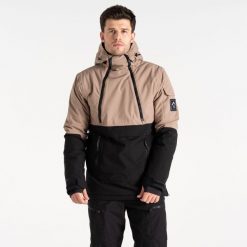 Kurtka narciarska męska T-Bar Overhead. Brązowe kurtki męskie Dare 2b, m, bez wzorów, bez kaptura, narciarskie. W wyprzedaży za 599.99 zł.
