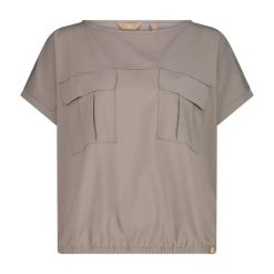 Koszulka lekka z kieszeniami z przodu damska CMP. Brązowe t-shirty damskie CMP, xl, bez wzorów, z materiału, bez kołnierzyka. Za 195.00 zł.