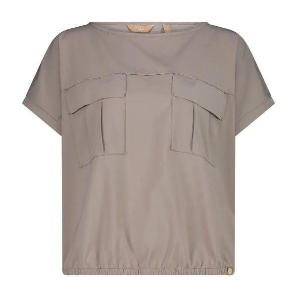 Koszulka lekka z kieszeniami z przodu damska CMP. Brązowe t-shirty damskie CMP, xl, bez wzorów, z materiału, bez kołnierzyka. Za 195.00 zł.