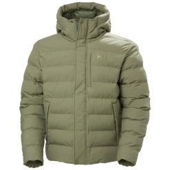 Kurtka z kapturem Helly Hansen Alby Puffy. Zielone kurtki męskie Helly Hansen, bez wzorów, z puchu, sportowe, z kapturem. Za 923.35 zł.