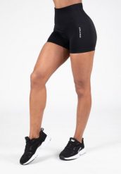 Quincy Bezszwowe Szorty - Czarny. Czarne spodenki sportowe damskie GORILLA WEAR, l, z nylonu, na fitness i siłownię. Za 178.00 zł.