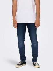 ONLY & SONS Dżinsy - Slim fit - w kolorze granatowym rozmiar: W29/L32. Niebieskie jeansy męskie Only & Sons. Za 61.46 zł.