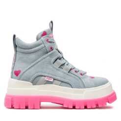 Trapery Buffalo. Niebieskie trapery damskie Buffalo, bez obcasa. Za 599.99 zł.