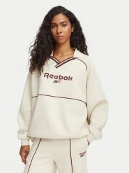 Reebok Bluza Angelica RK25685CCW Kremowy Oversize. Białe bluzy bez kaptura damskie Reebok, xs, z syntetyku. Za 199.99 zł.