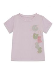 Guess T-Shirt K6GI05 K6YW4 Fioletowy Regular Fit. Fioletowe koszulki dziewczęce Guess, z aplikacjami, z bawełny, bez ramiączek. Za 74.99 zł.