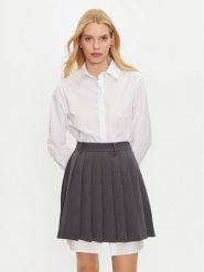 KARL LAGERFELD Koszula 246W1602 Biały Relaxed Fit. Białe koszule damskie Karl Lagerfeld, bez wzorów, z bawełny, bez kołnierzyka, bez ramiączek. Za 799.99 zł.