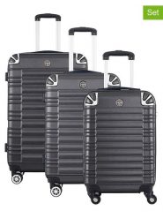 Geographical Norway 3-częściowy zestaw "Sourcing" w kolorze antracytowym rozmiar: onesize. Czarne walizki Geographical Norway, bez wzorów, z materiału. Za 347.99 zł.