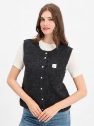 American vintage kamizelka z dzianiny z zawartością alpaki - East Kobiety szary, S. Szare kamizelki damskie American vintage, s, z dzianiny. Za 729.95 zł.