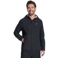 Bluza dresowa sportowa męska Premier Rain Jacket. Czarne bluzy bez kaptura męskie Skechers, m, z dresówki. Za 439.99 zł.