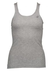 Asics Top funkcyjny w kolorze szarym rozmiar: M. Szare topy damskie Asics, m, bez wzorów, z materiału, bez kołnierzyka. Za 43.95 zł.