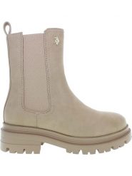 U.S. Polo Assn. Sztyblety w kolorze beżowym rozmiar: 41. Brązowe botki damskie U.S. Polo Assn., sportowe, bez obcasa, bez zapięcia. Za 226.24 zł.