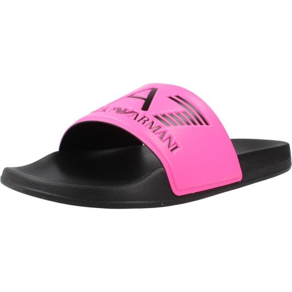 Sandały EMPORIO ARMANI SCARPE BEACHWEAR Rose. Czerwone sandały męskie EA7, z syntetyku, bez zapięcia. Za 159.99 zł.