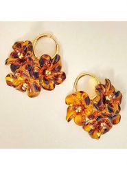LA CHIQUITA Pozłacane kolczyki-kreole "Blossom Buquet" rozmiar: onesize. Brązowe kolczyki damskie LA CHIQUITA, pozłacane. Za 87.81 zł.