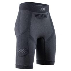 Spodenki biegowe damskie X-Bionic Xceed Run Short Tights szaro-czarne. Czarne spodenki sportowe damskie X BIONIC, l, z materiału, do biegania. Za 379.99 zł.
