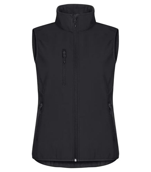 Clique Classic Softshell Vest Women - 3-warstwowa softshell z recyklingu. Czarne kurtki softshell damskie CLIQUE, l, bez wzorów, z elastanu. Za 232.46 zł.