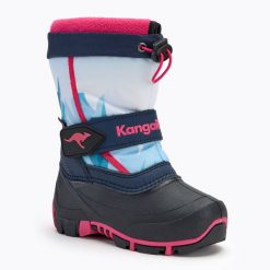 Śniegowce dziecięce KangaROOS Kanga-Bean IV dkdaisy. Buty zimowe męskie Kangaroos, z materiału, bez zapięcia. Za 119.99 zł.