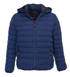 Kurtka Jesienno-Zimowa Niebieska z Kapturem, Delikatnie Ocieplana, Pikowana, Męska -PAKO JEANS. Niebieskie kurtki męskie Pako Jeans, na zimę, l, bez wzorów, z jeansu, z kapturem. Za 379.00 zł.