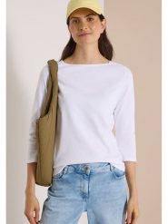 Cecil Koszulka w kolorze białym rozmiar: XL. Białe bluzki damskie Cecil, xl, bez wzorów, z bawełny, bez kołnierzyka, bez ramiączek. Za 73.95 zł.