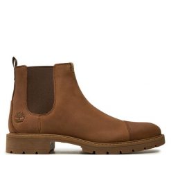 Sztyblety Timberland. Brązowe sztyblety męskie Timberland, bez zapięcia. Za 579.99 zł.