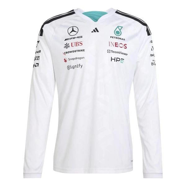 Kurtka z długim rękawem Mercedes AMG Petronas Formula One Team Driver. Białe kurtki męskie Adidas, xs, bez wzorów, eleganckie, bez kaptura. Za 299.00 zł.