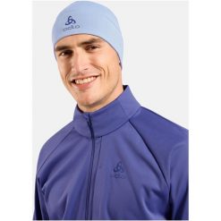 Czapka Odlo Hat POLYKNIT WARM. Niebieskie czapki męskie Odlo, na zimę, bez wzorów, z materiału, sportowe. Za 92.39 zł.