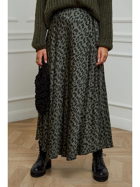 L'armoire de Suzette Spódnica w kolorze oliwkowo-czarnym rozmiar: 38/40. Brązowe spódniczki damskie L'armoire de Suzette, l, bez wzorów, z wiskozy, klasyczne, z podwyższonym stanem, maxi. Za 126.45 zł.