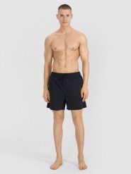 4F Spodenki plażowe boardshorty męskie - czarne L. Czarne szorty męskie 4f, na lato, bez wzorów, z syntetyku, wakacyjne. Za 99.99 zł.