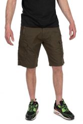 Spodenki Wędkarskie Fox Lw Cargo Green Black. Zielone szorty męskie FOX, z bawełny, bez kołnierzyka. Za 255.00 zł.